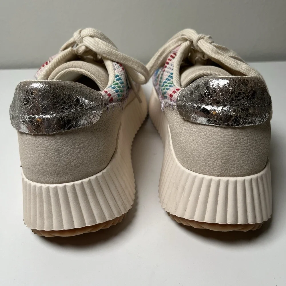 Dolce Vita Women's Dolen Multicolor Platform Sneakers Woven Sz 8 Thick Comfort‎